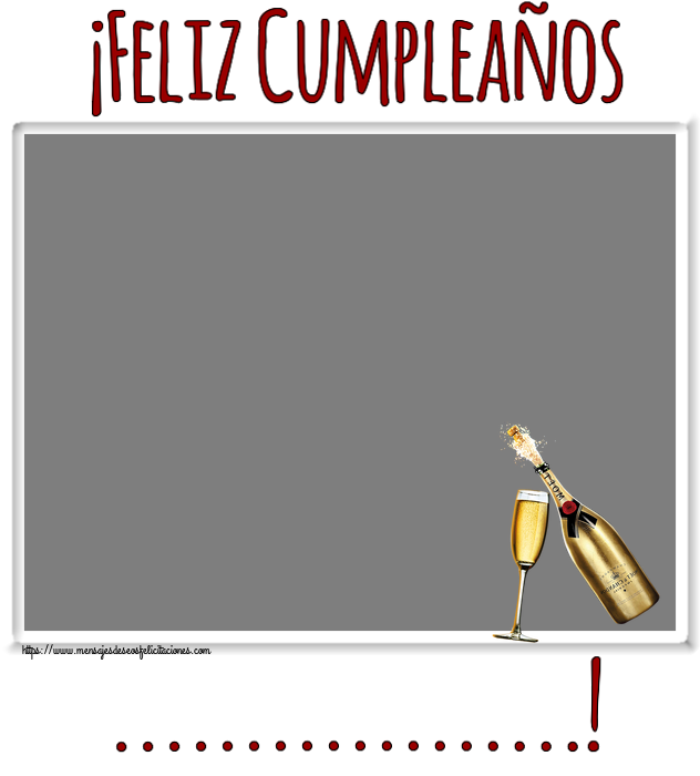 Felicitaciones Personalizadas de cumpleaños - ¡Feliz Cumpleaños ...! - Marco de foto