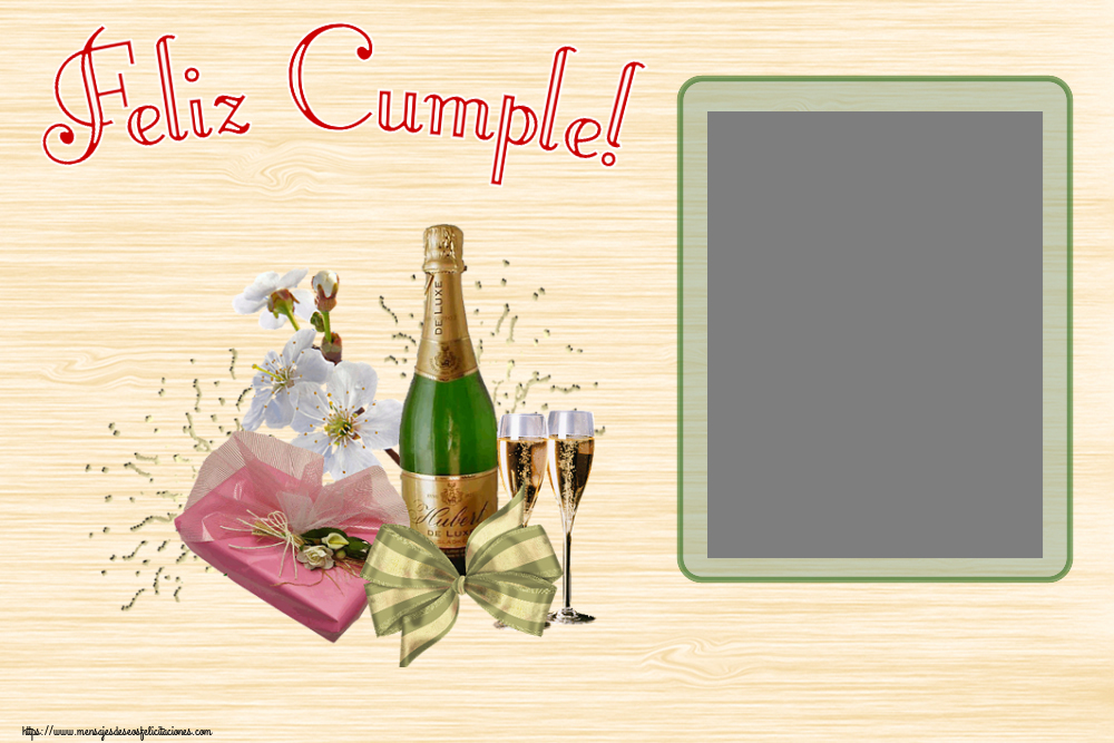 Felicitaciones Personalizadas de cumpleaños - Feliz Cumple! - Marco de foto