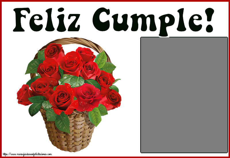 Felicitaciones Personalizadas de cumpleaños - Feliz Cumple! - Marco de foto