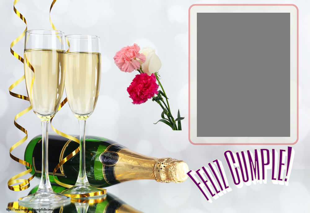 Felicitaciones Personalizadas de cumpleaños - Feliz Cumple! - Marco de foto