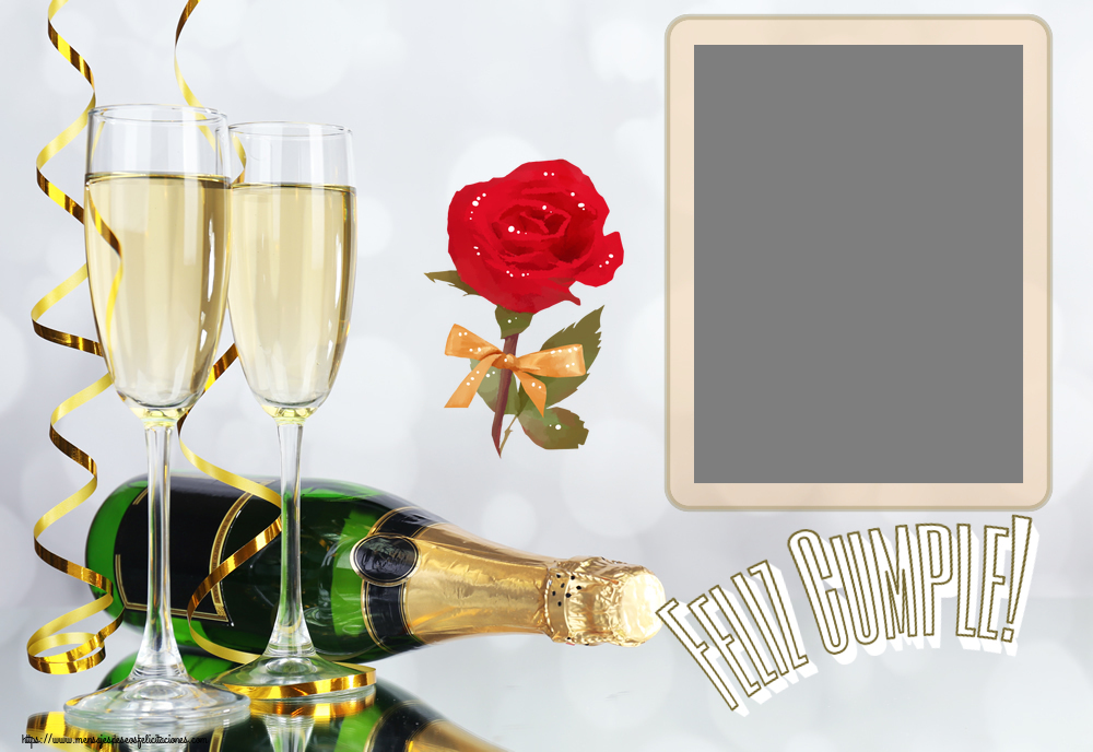 Felicitaciones Personalizadas de cumpleaños - Feliz Cumple! - Marco de foto