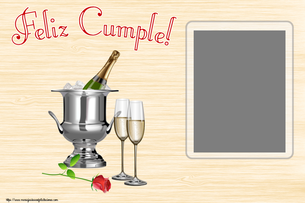 Felicitaciones Personalizadas de cumpleaños - Feliz Cumple! - Marco de foto