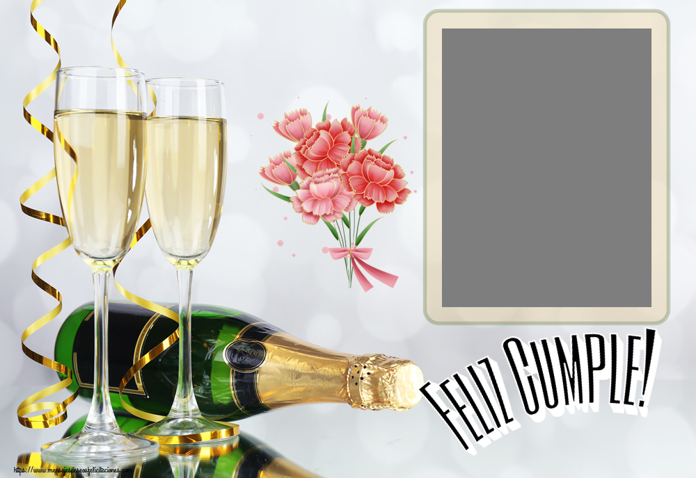 Felicitaciones Personalizadas de cumpleaños - Feliz Cumple! - Marco de foto