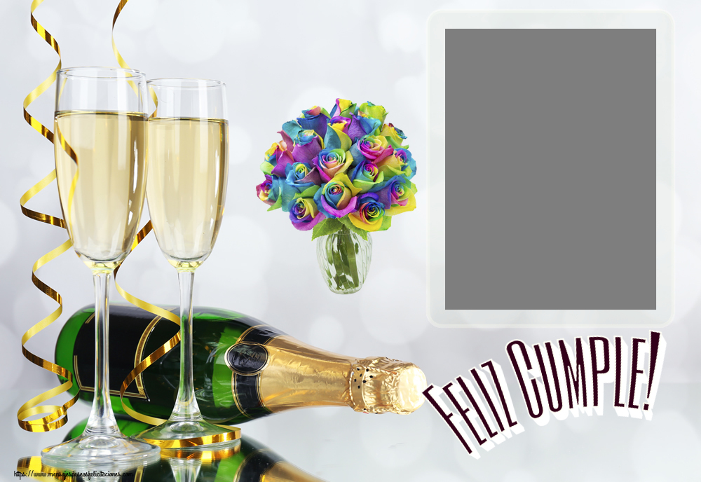 Felicitaciones Personalizadas de cumpleaños - Feliz Cumple! - Marco de foto