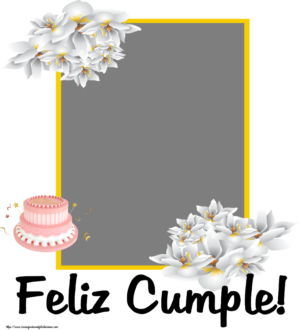 Felicitaciones Personalizadas de cumpleaños - Feliz Cumple! - Marco de foto