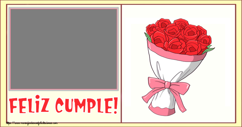 Felicitaciones Personalizadas de cumpleaños - Feliz Cumple! - Marco de foto