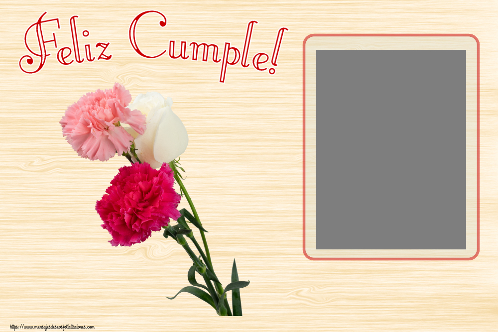 Felicitaciones Personalizadas de cumpleaños - Feliz Cumple! - Marco de foto