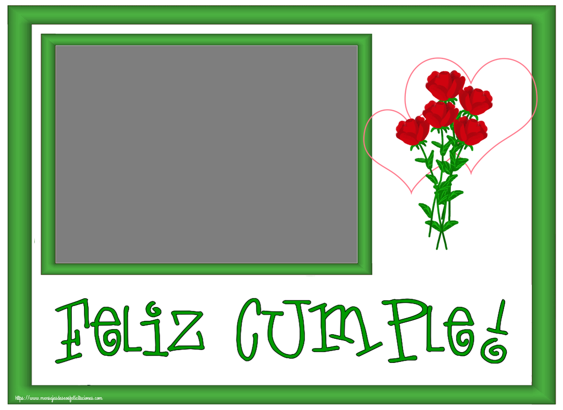 Felicitaciones Personalizadas de cumpleaños - Feliz Cumple! - Marco de foto