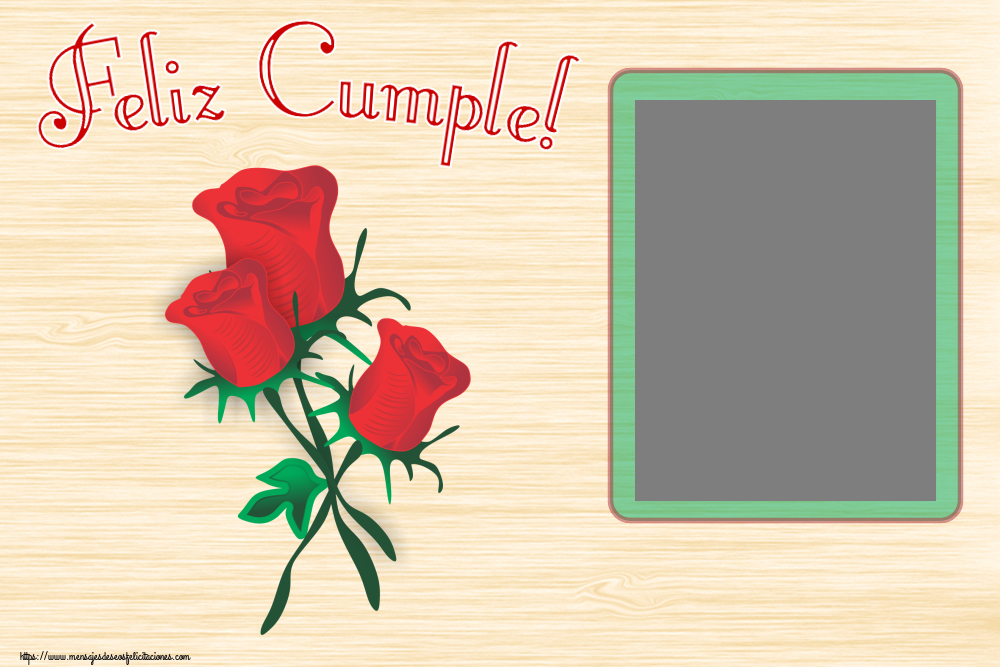 Felicitaciones Personalizadas de cumpleaños - Feliz Cumple! - Marco de foto