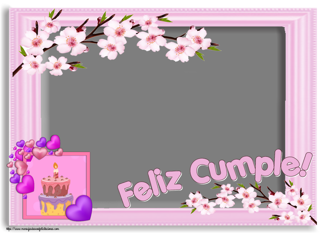 Felicitaciones Personalizadas de cumpleaños - Feliz Cumple! - Marco de foto