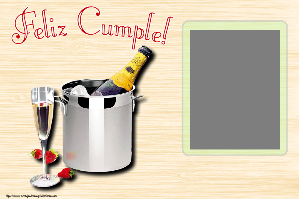 Felicitaciones Personalizadas de cumpleaños - Feliz Cumple! - Marco de foto