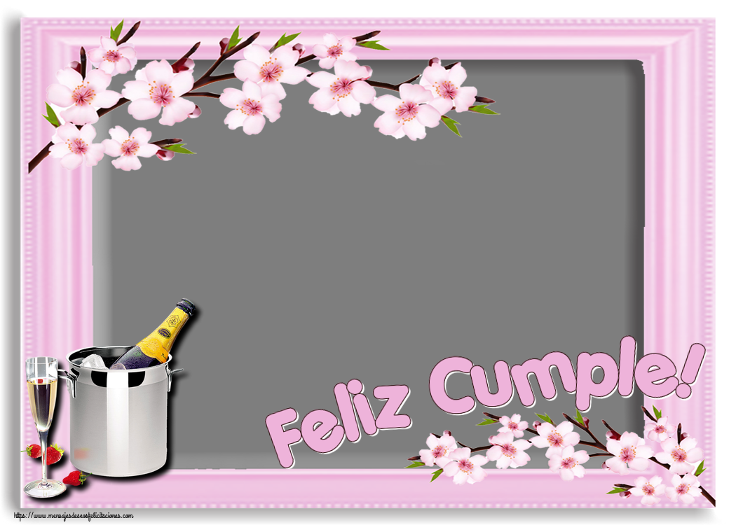 Felicitaciones Personalizadas de cumpleaños - Feliz Cumple! - Marco de foto