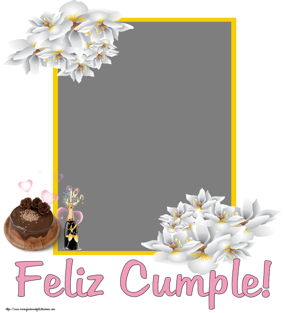 Felicitaciones Personalizadas de cumpleaños - Feliz Cumple! - Marco de foto