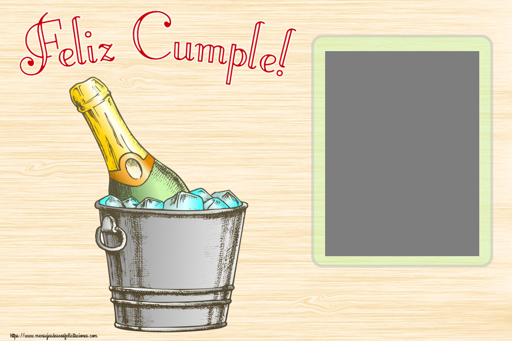 Felicitaciones Personalizadas de cumpleaños - Feliz Cumple! - Marco de foto