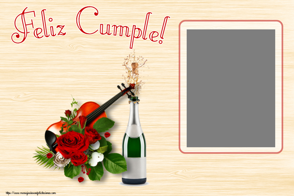 Felicitaciones Personalizadas de cumpleaños - Feliz Cumple! - Marco de foto