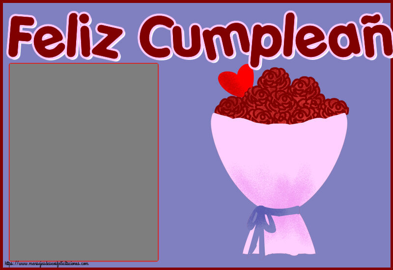 Felicitaciones Personalizadas de cumpleaños - Feliz Cumpleaños! - Marco de foto