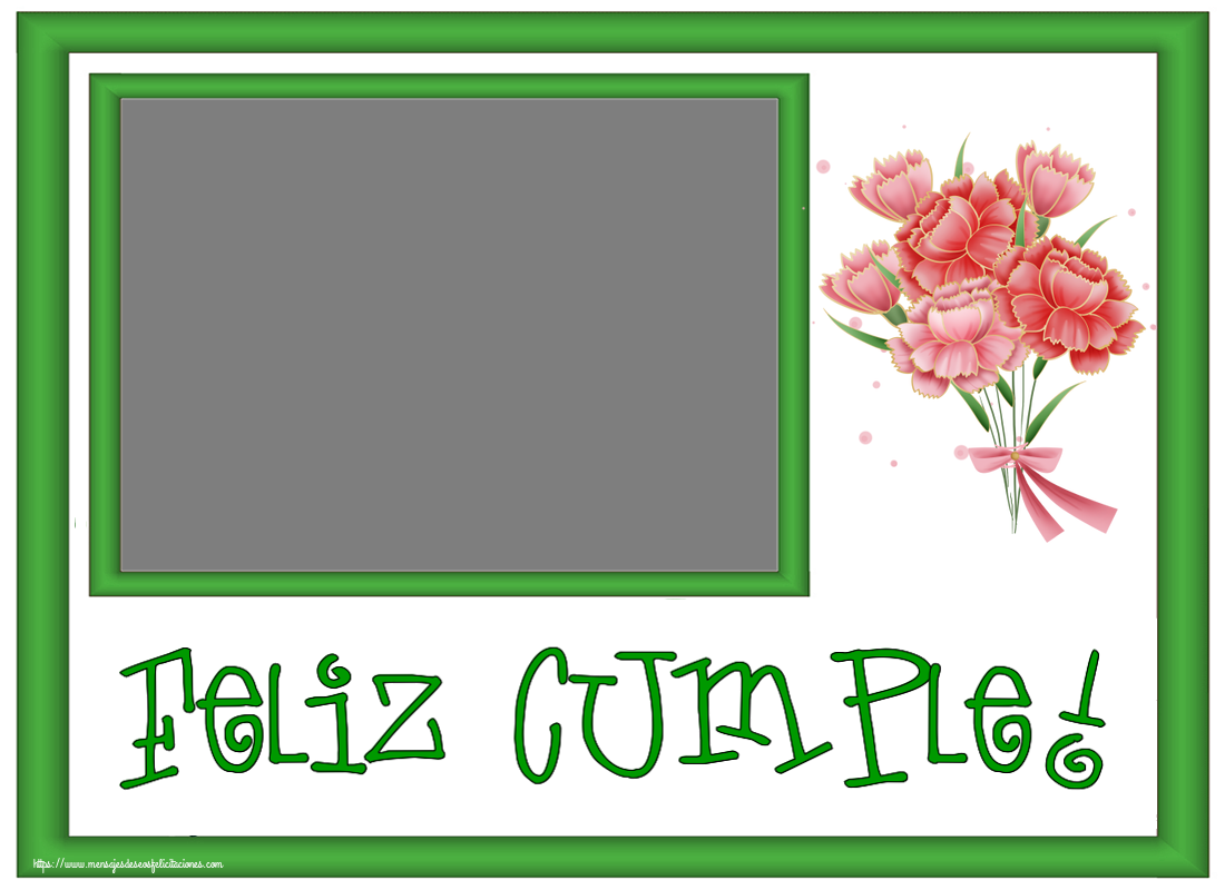 Felicitaciones Personalizadas de cumpleaños - Feliz Cumple! - Marco de foto