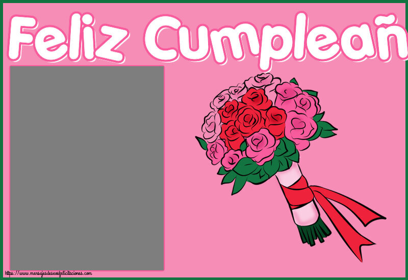 Felicitaciones Personalizadas de cumpleaños - Feliz Cumpleaños! - Marco de foto