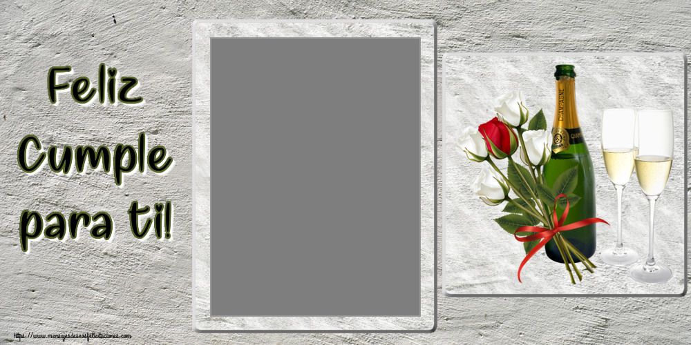 Felicitaciones Personalizadas de cumpleaños - Feliz Cumple para ti! - Marco de foto