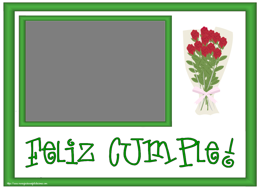 Felicitaciones Personalizadas de cumpleaños - Feliz Cumple! - Marco de foto