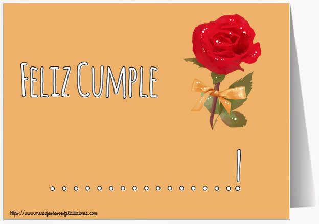 Felicitaciones Personalizadas de cumpleaños - Feliz Cumple ...! ~ una rosa roja pintada