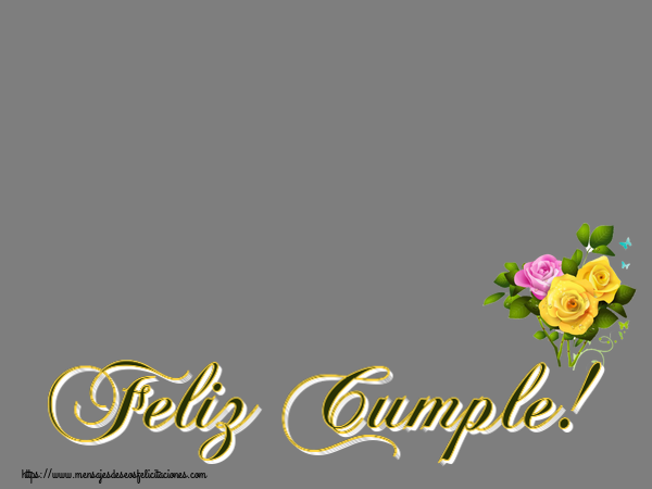 Felicitaciones Personalizadas de cumpleaños - Feliz Cumple! - Marco de foto