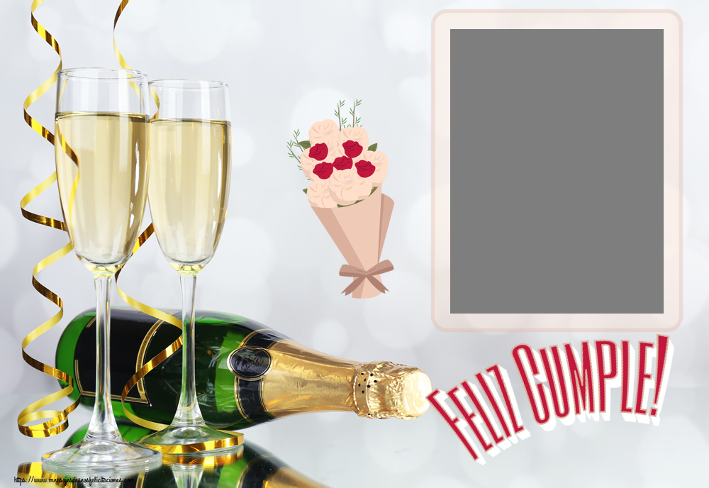 Felicitaciones Personalizadas de cumpleaños - Feliz Cumple! - Marco de foto