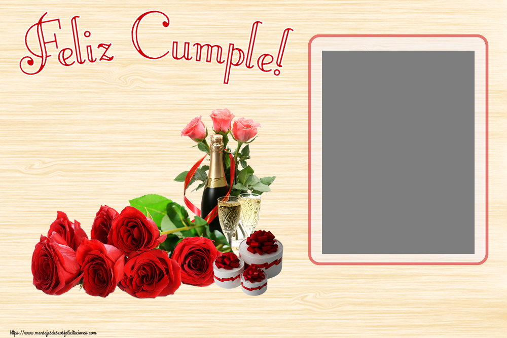 Felicitaciones Personalizadas de cumpleaños - Feliz Cumple! - Marco de foto