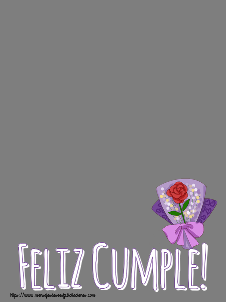 Felicitaciones Personalizadas de cumpleaños - Feliz Cumple! - Marco de foto