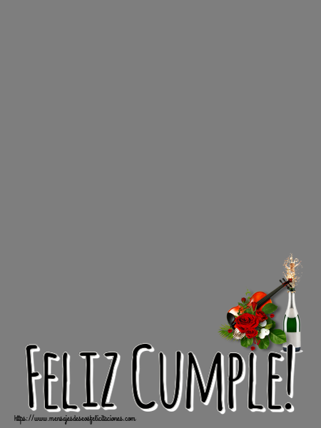 Felicitaciones Personalizadas de cumpleaños - Feliz Cumple! - Marco de foto