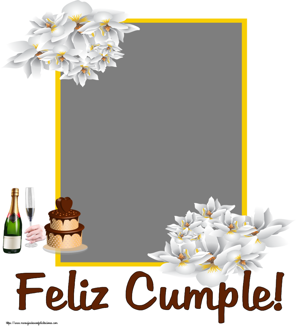 Felicitaciones Personalizadas de cumpleaños - Feliz Cumple! - Marco de foto
