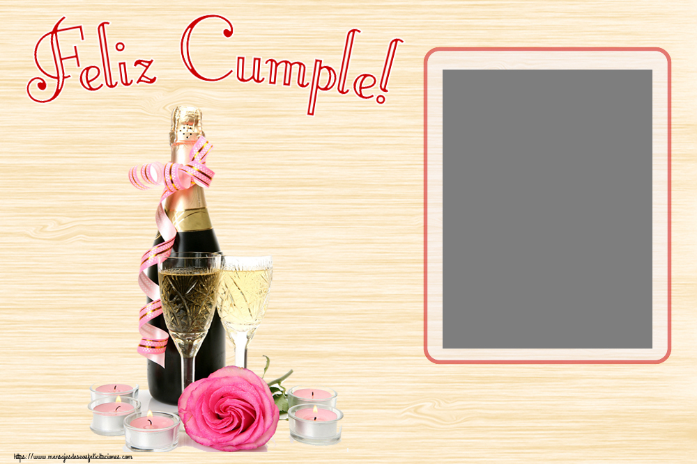 Felicitaciones Personalizadas de cumpleaños - Feliz Cumple! - Marco de foto