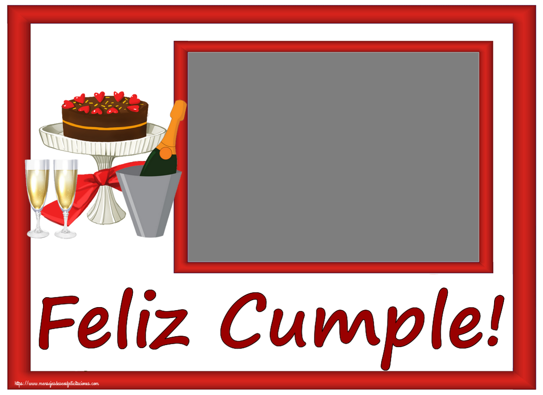 Felicitaciones Personalizadas de cumpleaños - Feliz Cumple! - Marco de foto