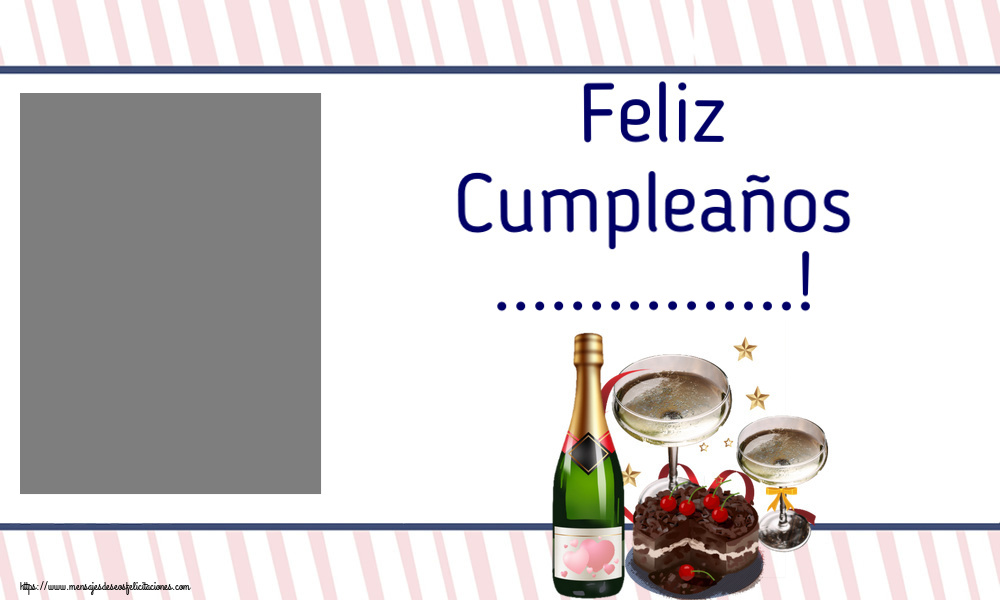 Felicitaciones Personalizadas de cumpleaños - Feliz Cumpleaños ...! - Marco de foto
