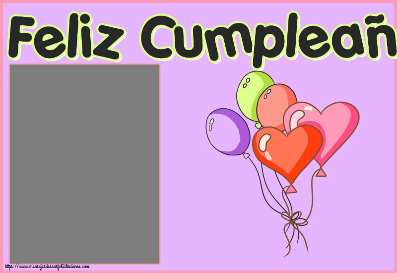 Felicitaciones Personalizadas de cumpleaños - Feliz Cumpleaños! - Marco de foto