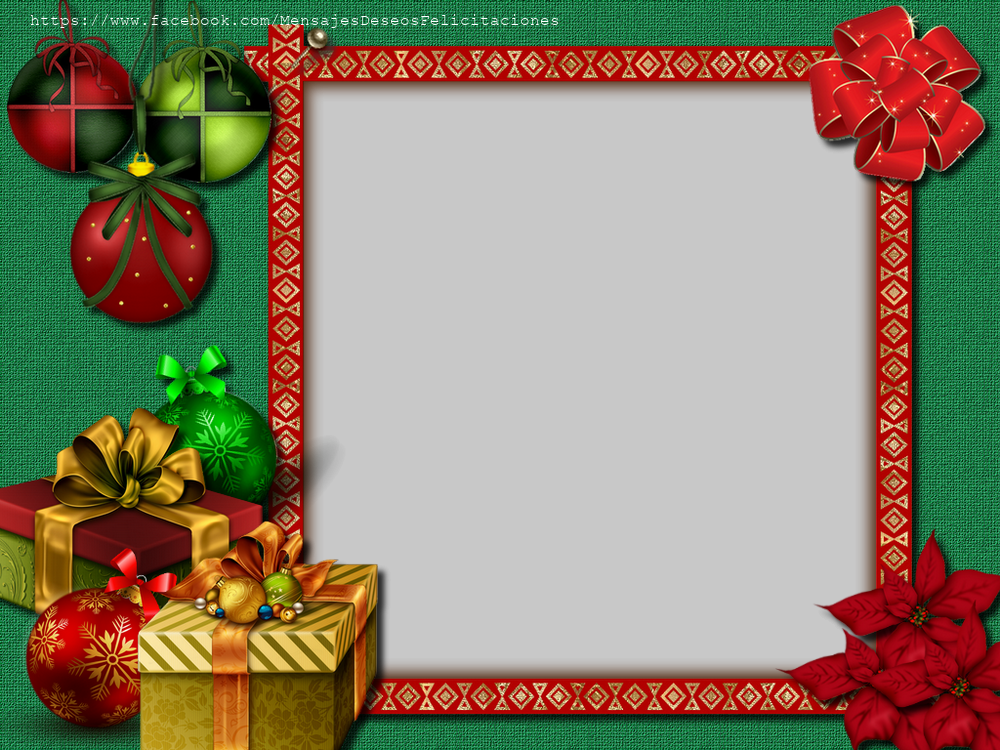 Felicitaciones Personalizadas con fotos - Marco de fotos de navidad