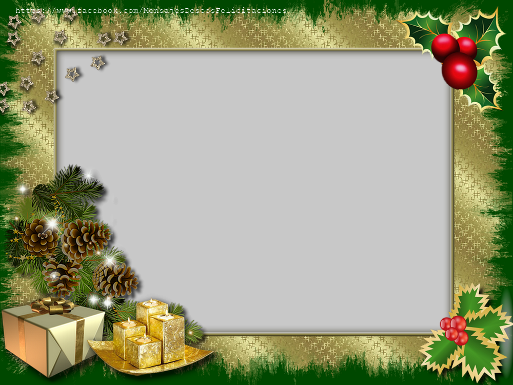 Felicitaciones Personalizadas con fotos - Marco de fotos de navidad