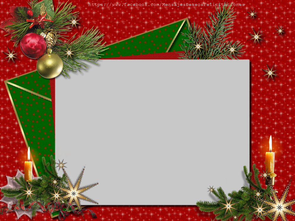 Felicitaciones Personalizadas con fotos - Marco de fotos de navidad