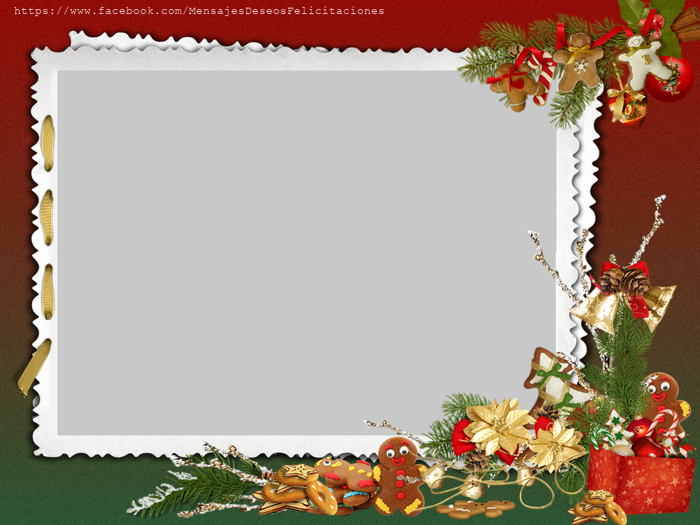 Felicitaciones Personalizadas con fotos - Marco de fotos de navidad