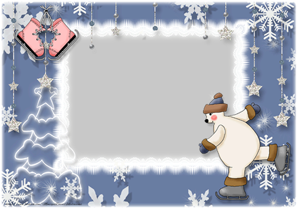 Felicitaciones Personalizadas con fotos - Marcos de fotos invierno