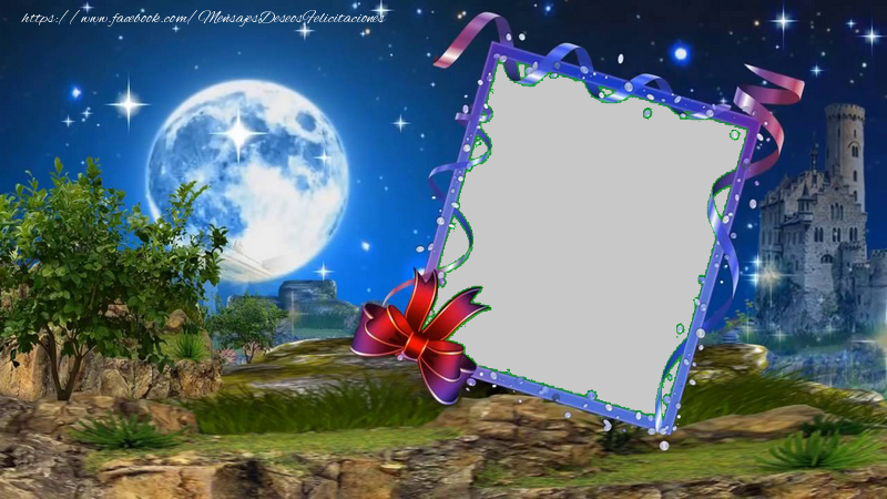 Felicitaciones Personalizadas con fotos - Paisaje de cuento