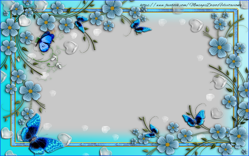 Felicitaciones Personalizadas con fotos - Marco para fotos con flores