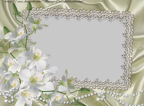 Felicitaciones Personalizadas con fotos - Marco para fotos con flores