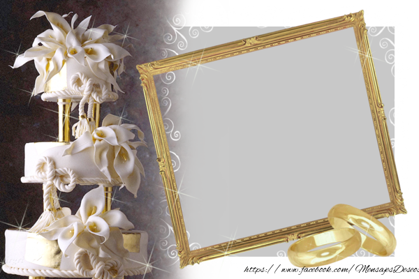 Felicitaciones Personalizadas con fotos - Marco de la foto - recién casados