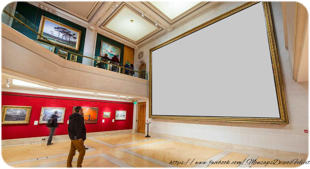 Felicitaciones Personalizadas con fotos - Su foto en una galería de arte.