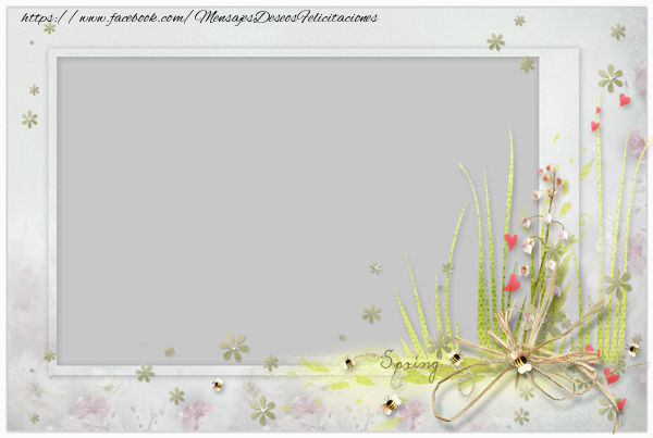 Felicitaciones Personalizadas con fotos - Marco de fotos de primavera