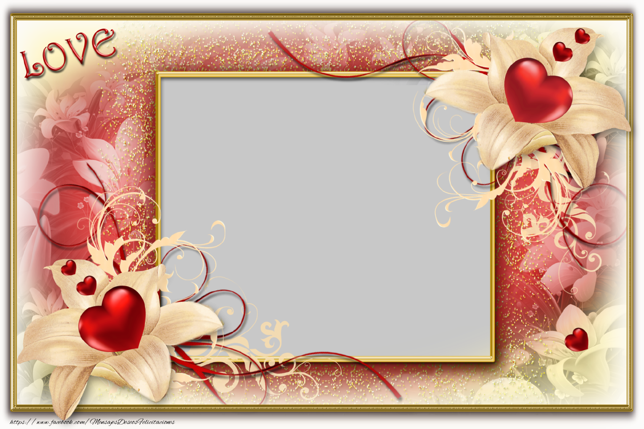 Felicitaciones Personalizadas con fotos - Marco para fotos con corazones!