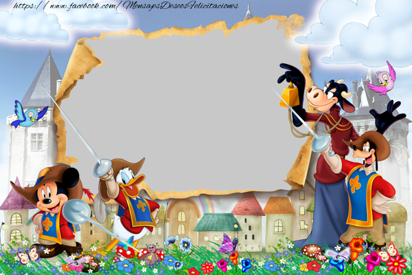 Felicitaciones Personalizadas con fotos - Marco de la foto, pero tres mosqueteros