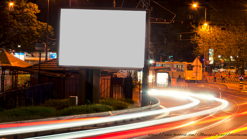 Felicitaciones Personalizadas con fotos - Usted y la ciudad por la noche.