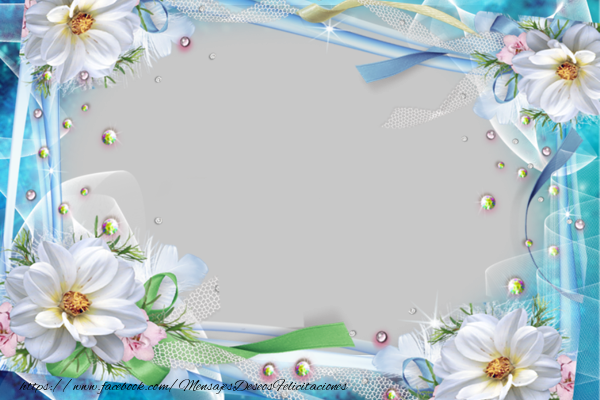 Felicitaciones Personalizadas con fotos - Tarjeta de felicitación con flores